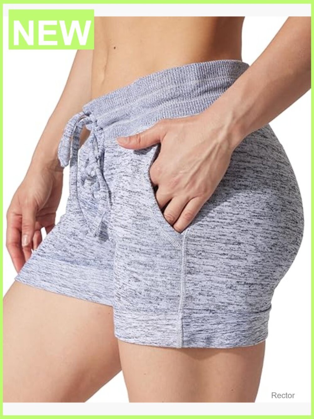 High Waisted Drawstring Lounge Shorts with Pockets